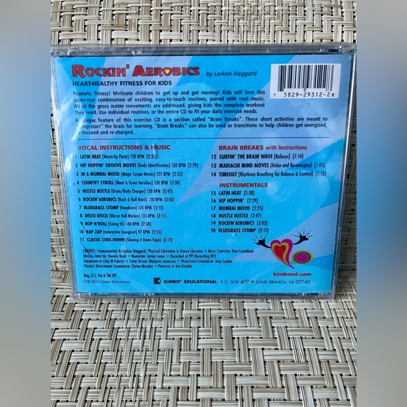 Rockin Aerobics Fitness CD Kids Blue Yellow NWT - Picture 3 of 3